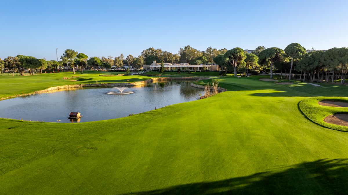 Large lake at Kaya Palazzo Golf Club in Belek, Turkey