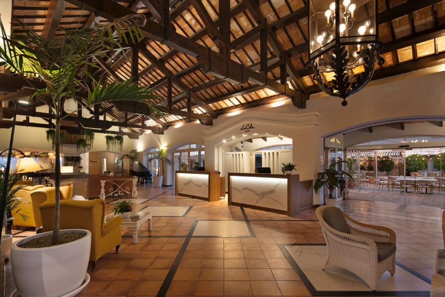 Reception area at La Cala Golf Resort in Mijas Costa