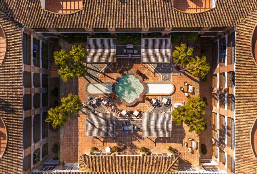 Patio courtyard at La Golf Resort