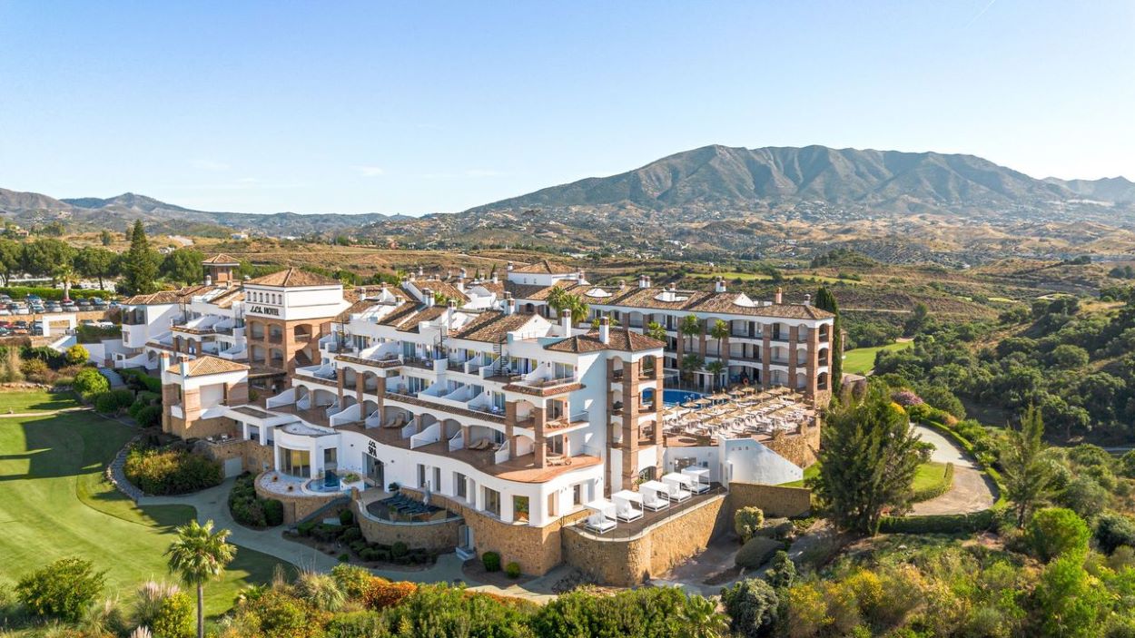 La Cala Golf Resort with the Mijas mountains in the background in Costa Del Sol