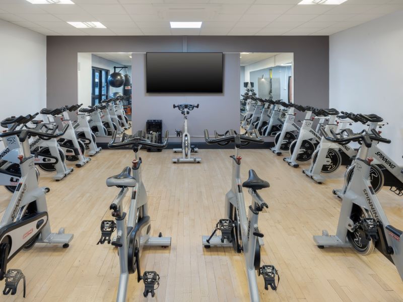 Spinning bikes at Delta Hotels by Marriott St. Pierre Country Club 1aDelta Hotels by Marriott St. Pierre Country Club
