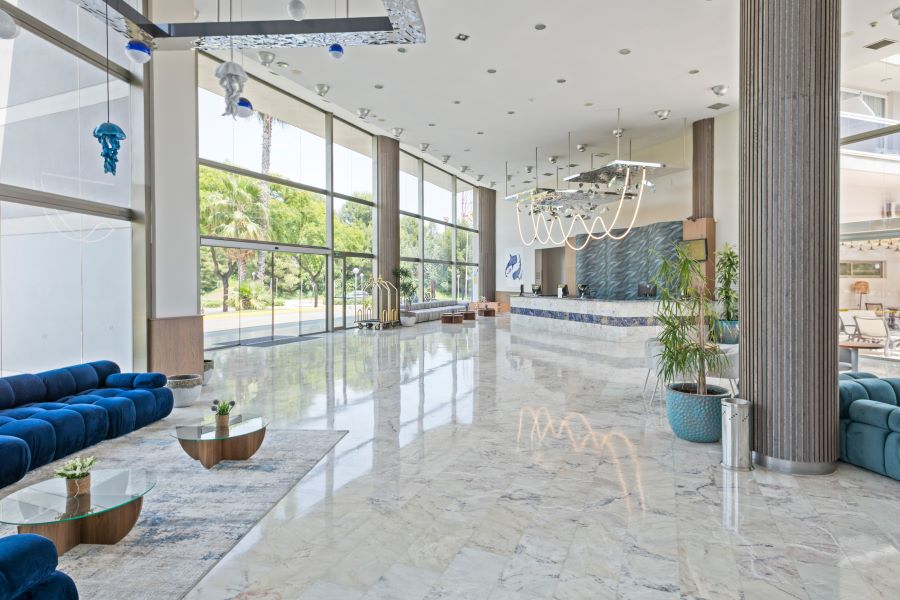 Reception desk at Sol Costa Daurada by Melia