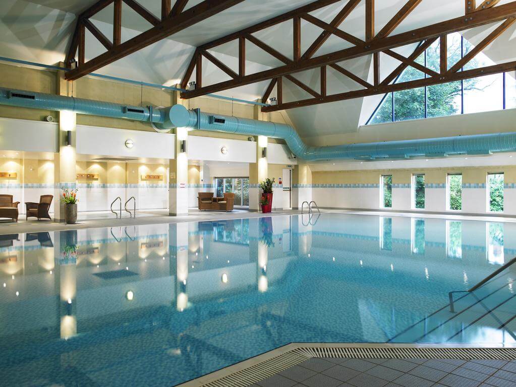 Indoor heated swimming pool at Worsley Park Hotel & Country Club