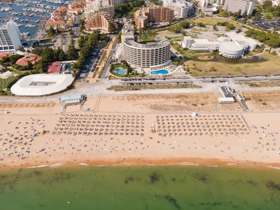 Beach in front of Vila Gale Ampalius in Vilamoura