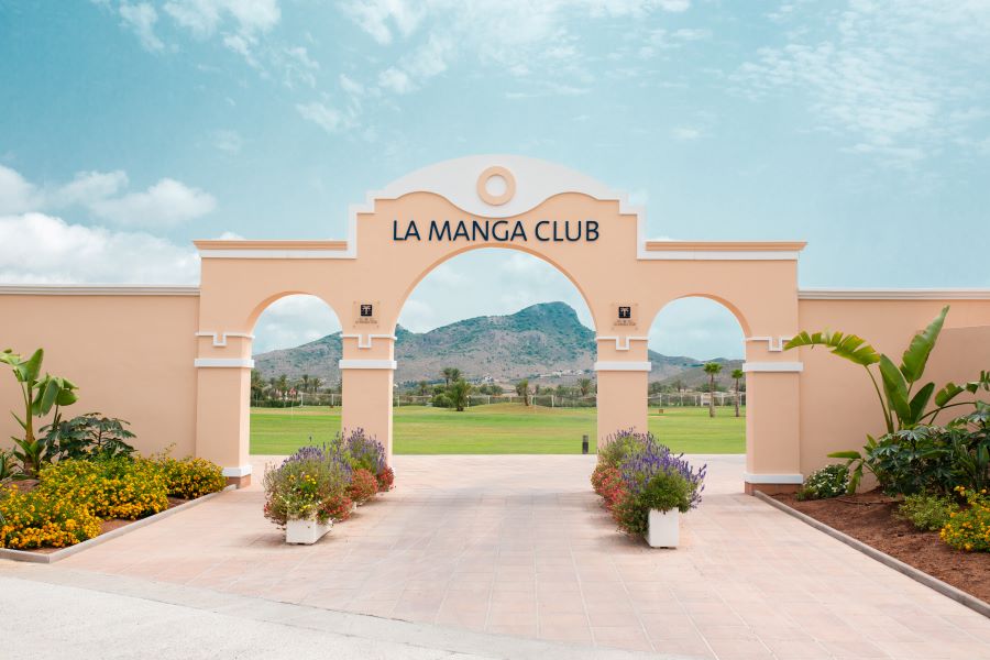 View of the golf course through arches at Grand Hyatt La Manga Club & Resort
