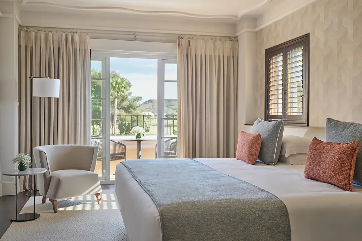 Double bed in room at Grand Hyatt La Manga Club & Resort Murcia