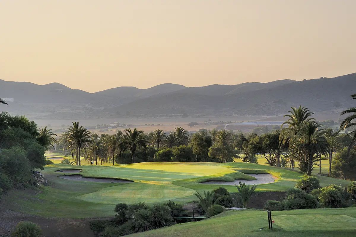 Mountains in the distance of the golf course at Grand Hyatt La Manga Club & Resort
