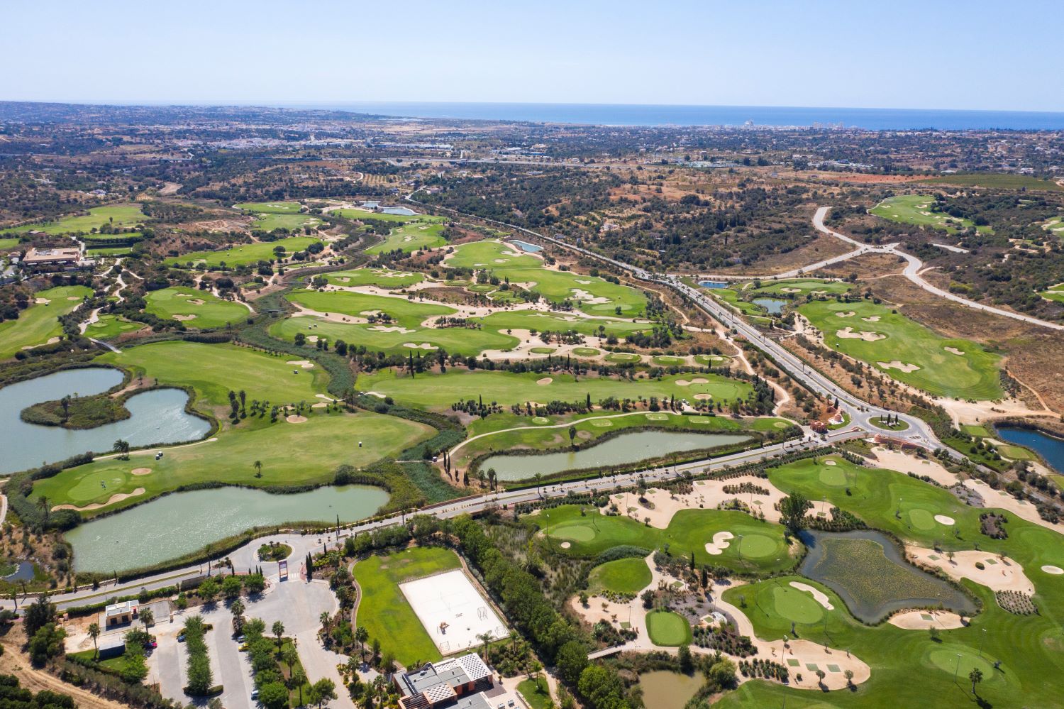 Overview of the golf courses, Faldo & O'Connor Jnr, at Amendoeira Golf Resort