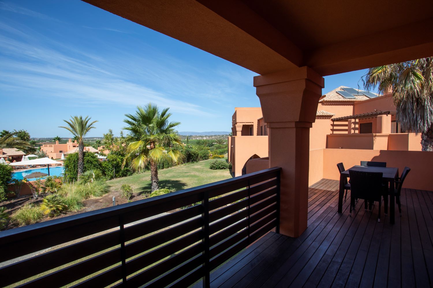 Balcony overlooking golf course at Amendoeira Golf Resort