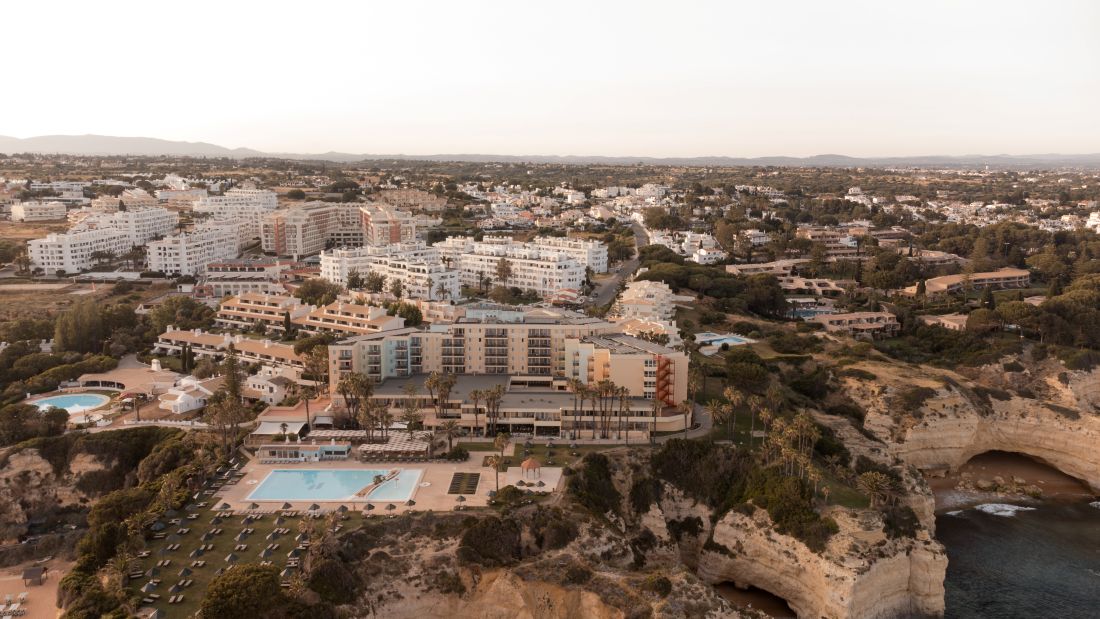 View of the hotel from a drone at Pestana Viking Hotel