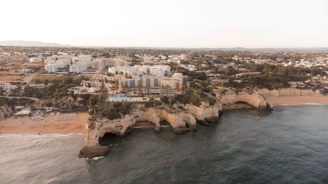 Pestana Viking Hotel perched on the cliff top above the sea