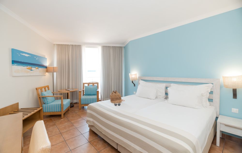 Bedroom with double bed at Pestana Viking Hotel in the Algarve