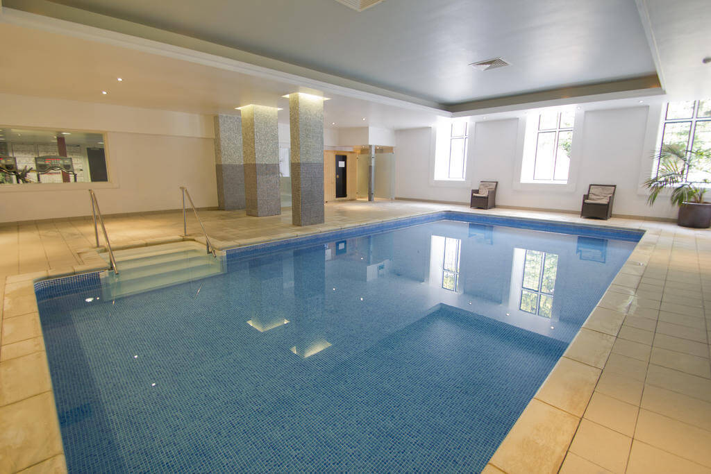 Indoor swimming pool at Broome Park Hotel