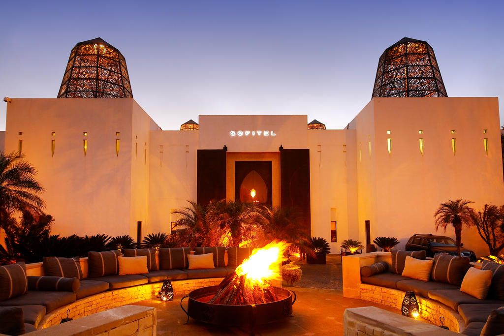 Firepit with outdoor seating at Hotel Sofitel Agadir Royal Bay Resort