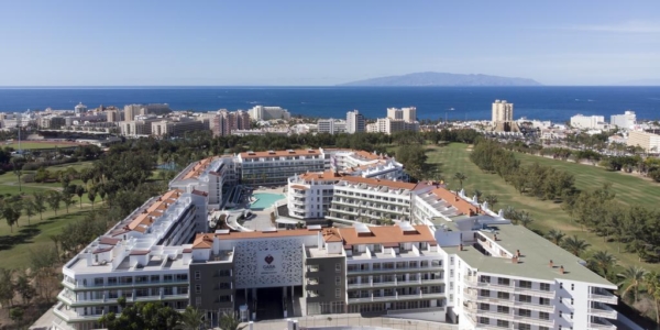 Gara Suites Golf & Spa over looking Las Americas Golf Course with blue sea in background
