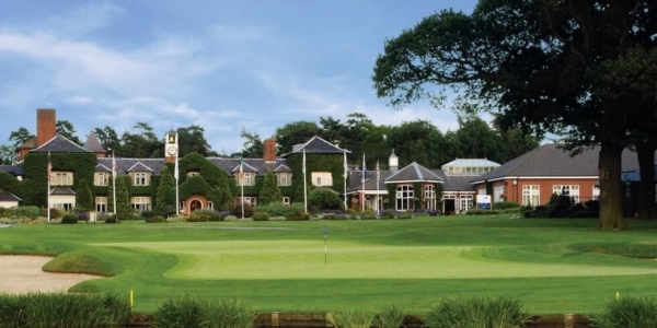 A view of The Belfry golf course with the hotel in the background