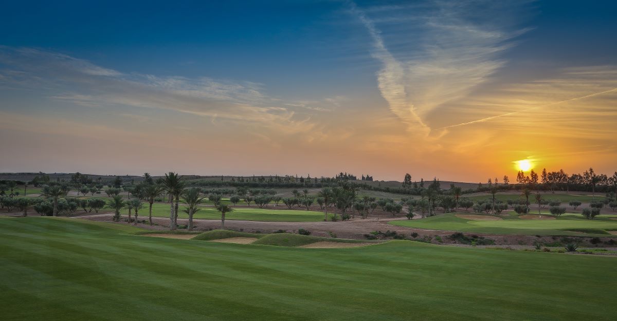 Sunset at Assoufid Golf Course in Morocco