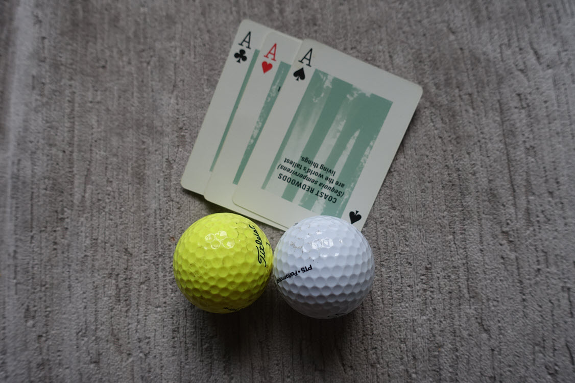 Practicing golf at home