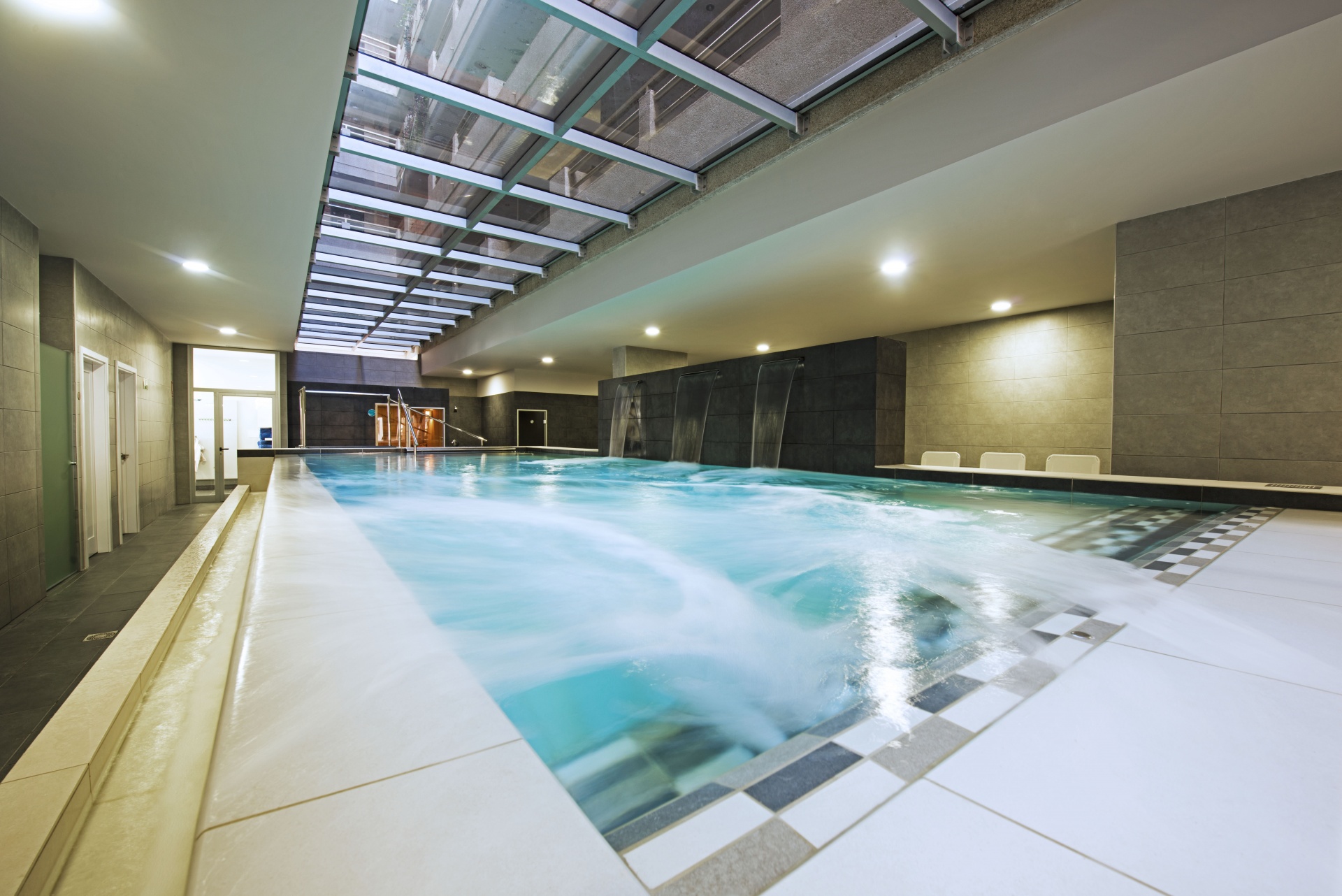 Indoor swimming pool at Kn Columbus Aparthotel