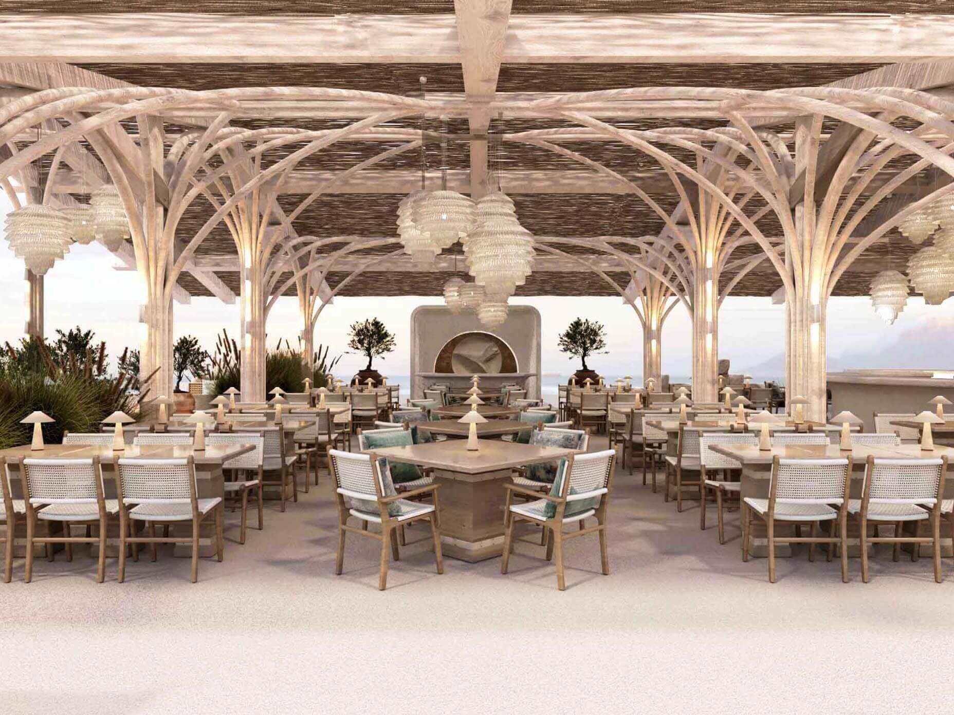 Outdoor dining at Cullinan Belek in one of the restaurants