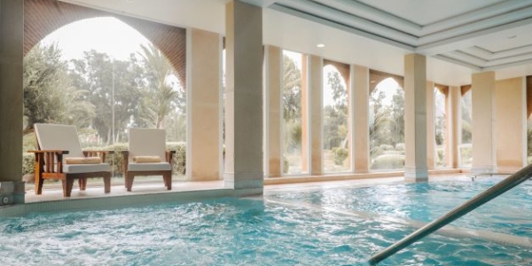 Indoor heated swimming pool at Tikida Palace Golf