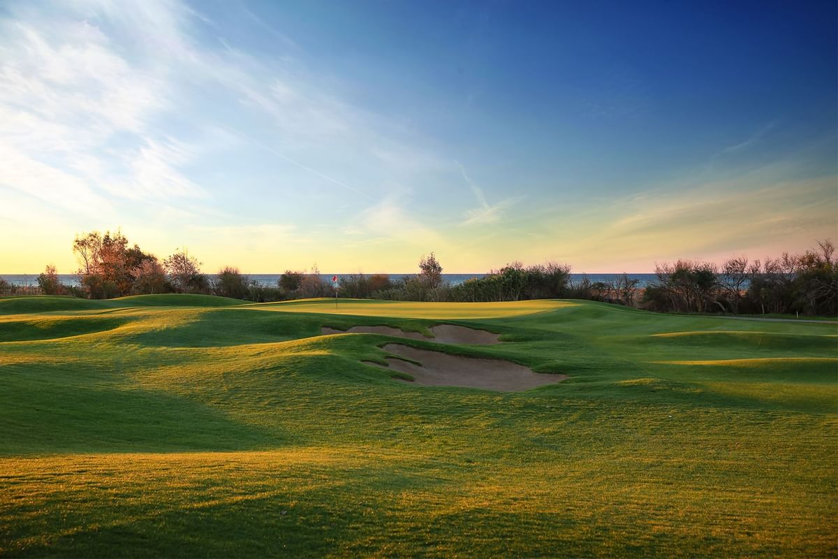 Blue sky over Titanic Golf Club in Belek
