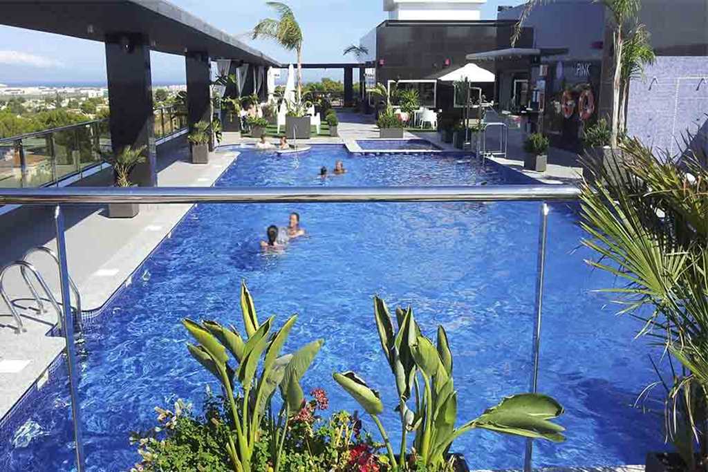 Outdoor swimming pool on the roof of DNA Monse Hotel Spa And Golf