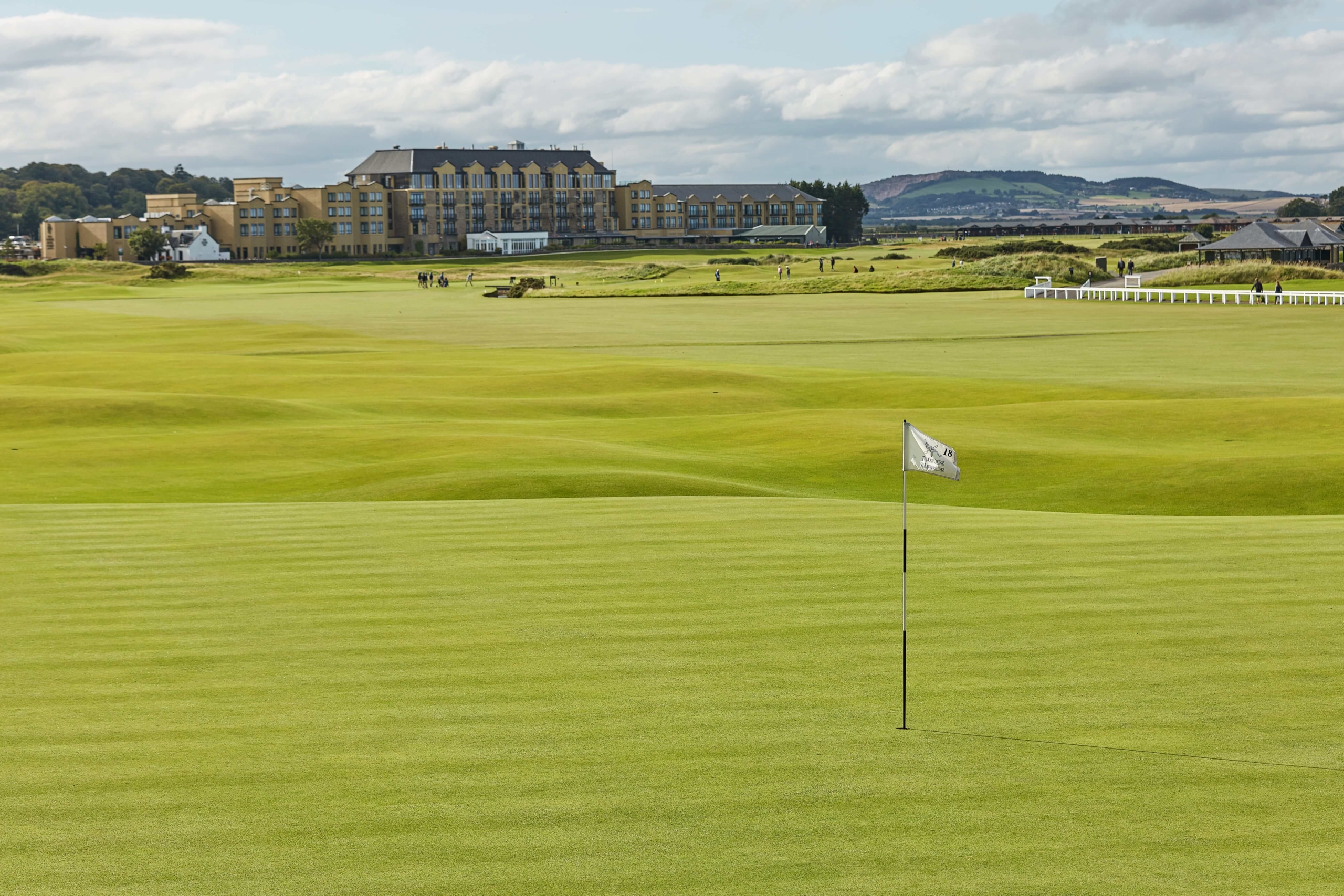 Views on a green at St Andrews Old Course 