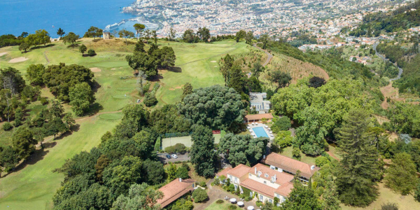 Palheiro golf in Madeira, on the foothills of Funchal and overlooking the town