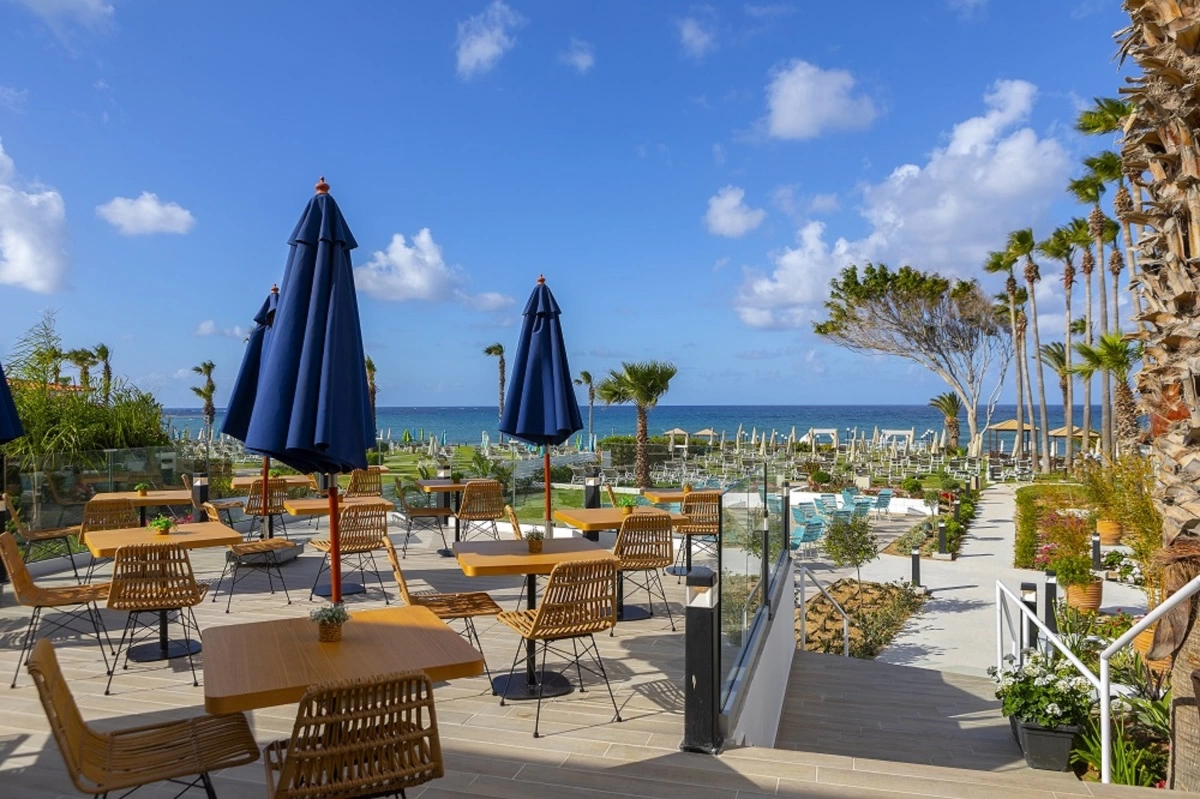 Outdoor seating area at Leonardo Plaza Cypria Maris Beach Hotel & Spa