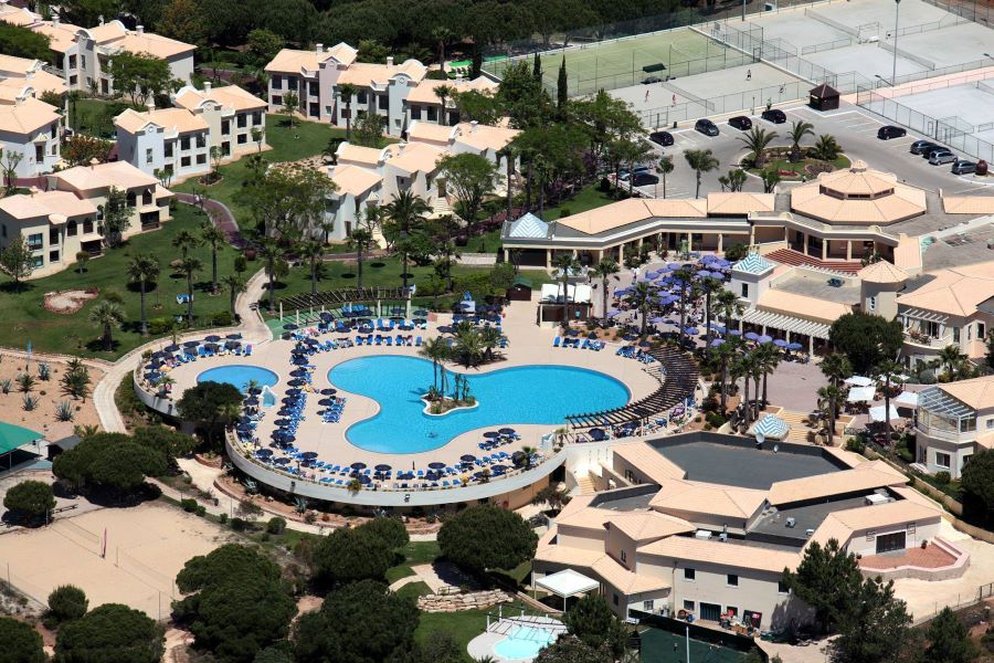 Arial shot of AP Adriana Beach Resort in the Algave