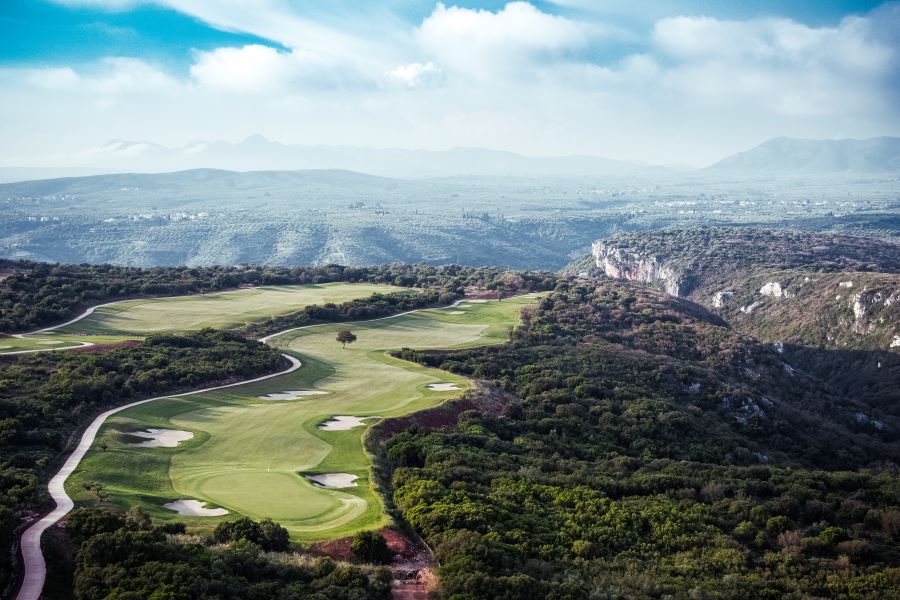 Mist in the hills at Costa Navarino's The Hills Course in Greece