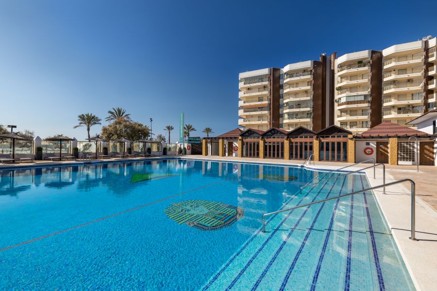 Swimming pool with accommodation in background at Occidental Fuengirola
