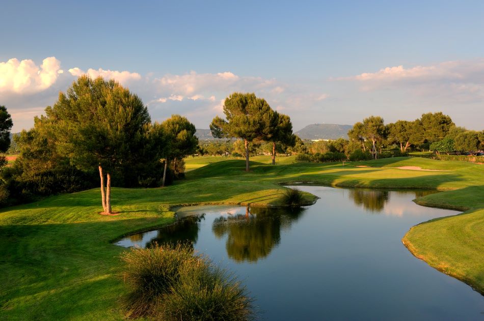 Water on the golf course at Son Antem West