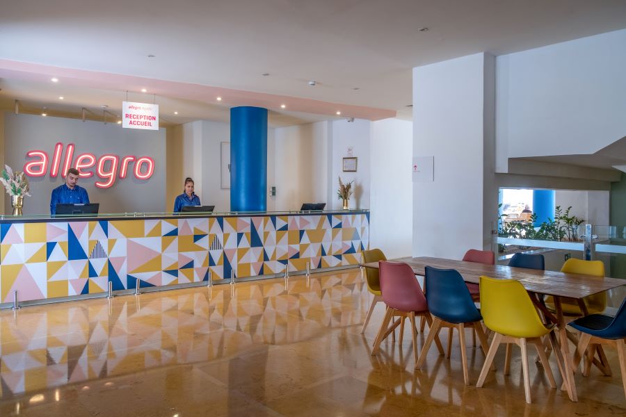 Reception at Agadir Allegro resort in Morocco