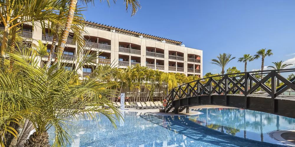 Bridge over swimming pool at Barcelo Marbella Hotel