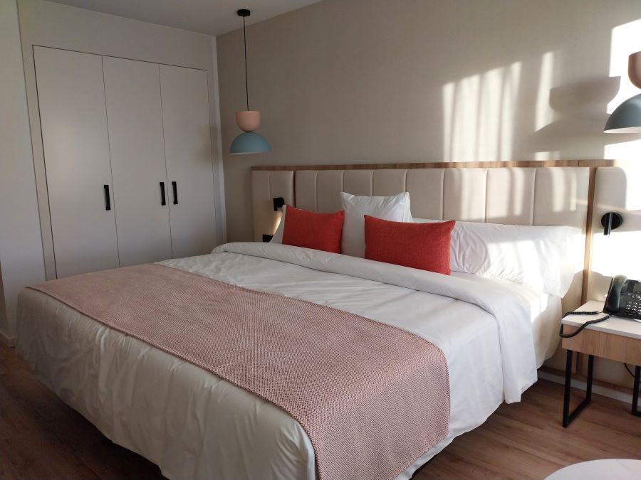 Upgraded bedroom at Obal Urban Hotel in Marbella
