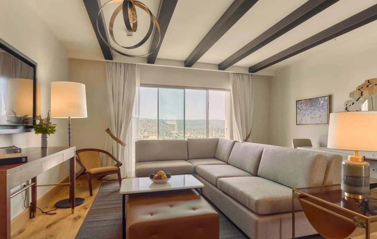 Large corner sofa in suite at Viceroy at Ombria Algarve