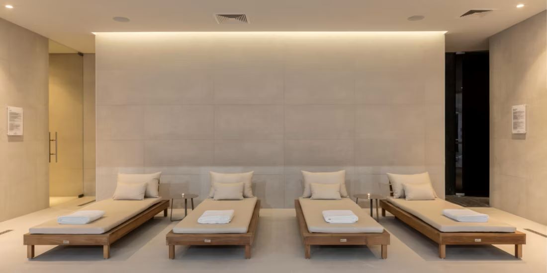 Loungers in the spa at Crowne Plaza Caparica