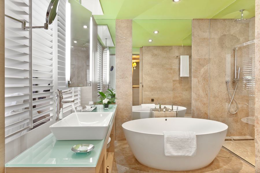 Upgraded bathroom at Pickalbatros Hotel Du Golf Palmeraie Marrakech