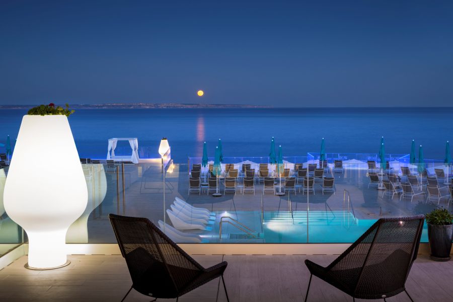 Views over the sea in the evening at Elba Sunset Mallorca Thalasso Spa Hotel