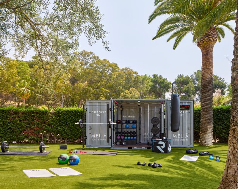 Outdoor gym with functional equipment at Melia Lloret De Mar