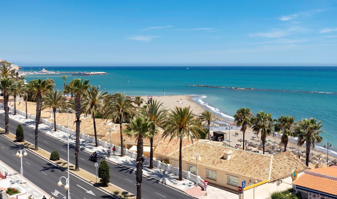 View of the beach from the hotel at Palia La Roca