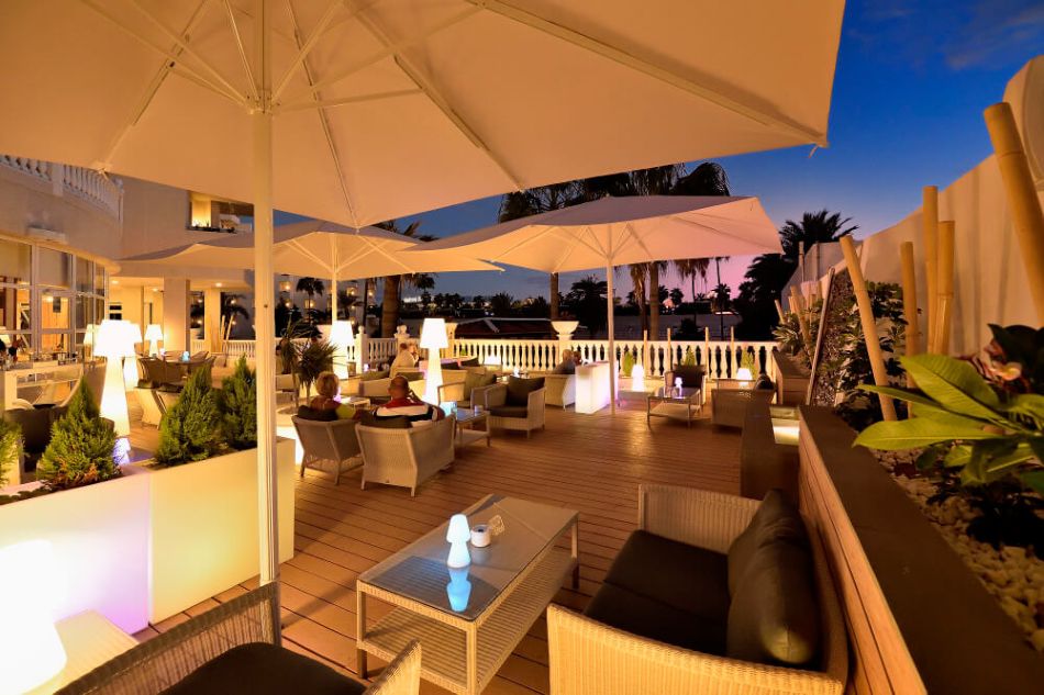 Sunset terrace drinks at Spring Hotel Vulcano