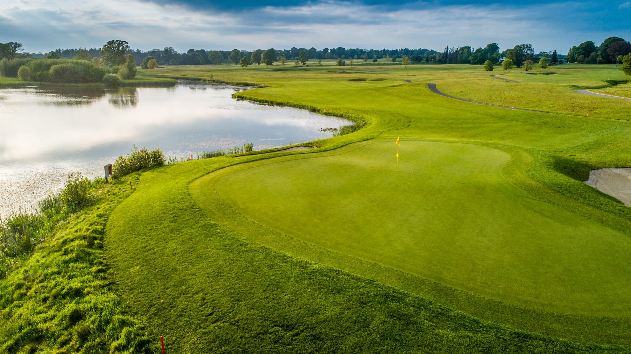 Lake to the left of the course at Killeen Castle
