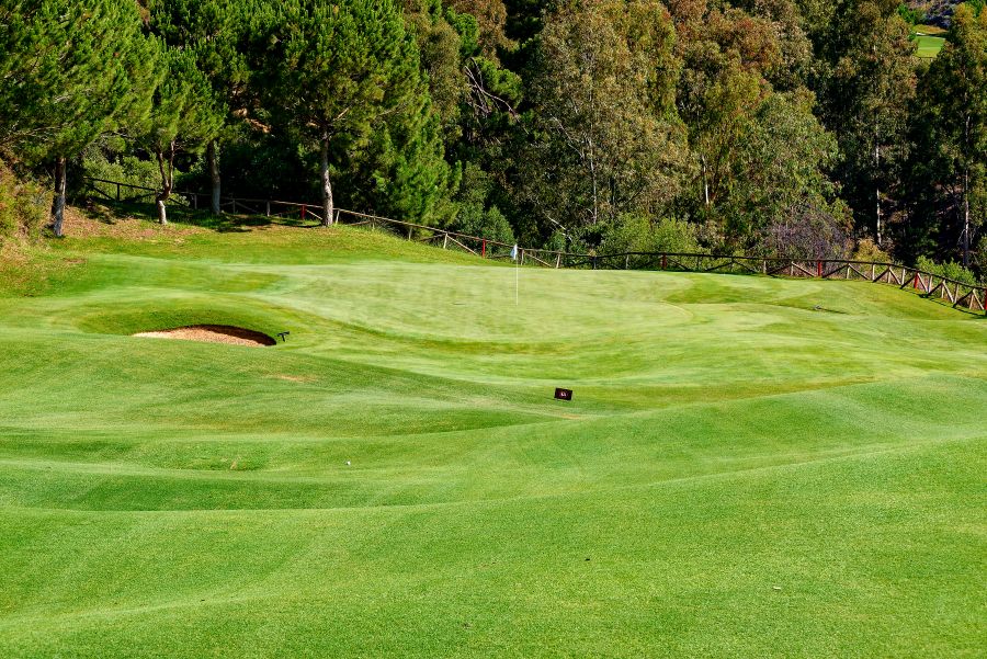 Putting green on course at Zagaleta Golf Club