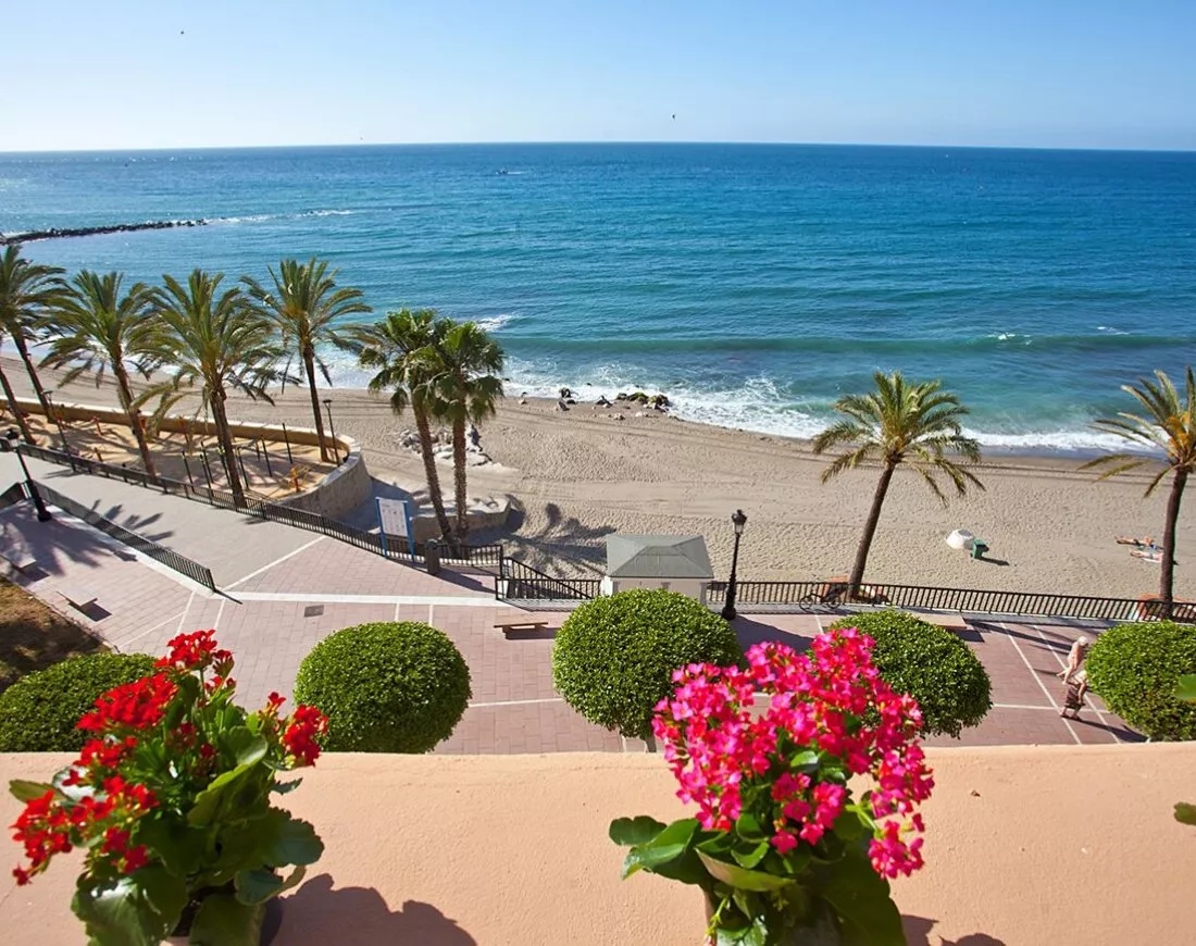 Beach from the balcony at Ona Princess Playa Marbella
